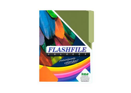 FOLDER BITONO T/CARTA PQT 25 UND VERDE OLIVO